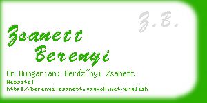 zsanett berenyi business card